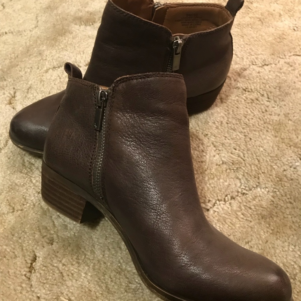 Lucky brand leather booties